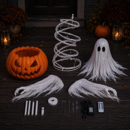 🔥Get 50% OFF👻Swirling Ghost Pumpkin Yard Lamp🎃(FREE Shipping)