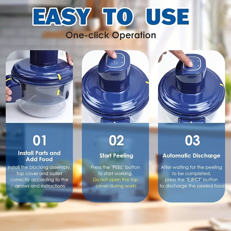 🔥LAST DAY 50% OFF-Universal Automatic Peeler | The Smart Kitchen Gadget That Peels Fruits & More In Seconds