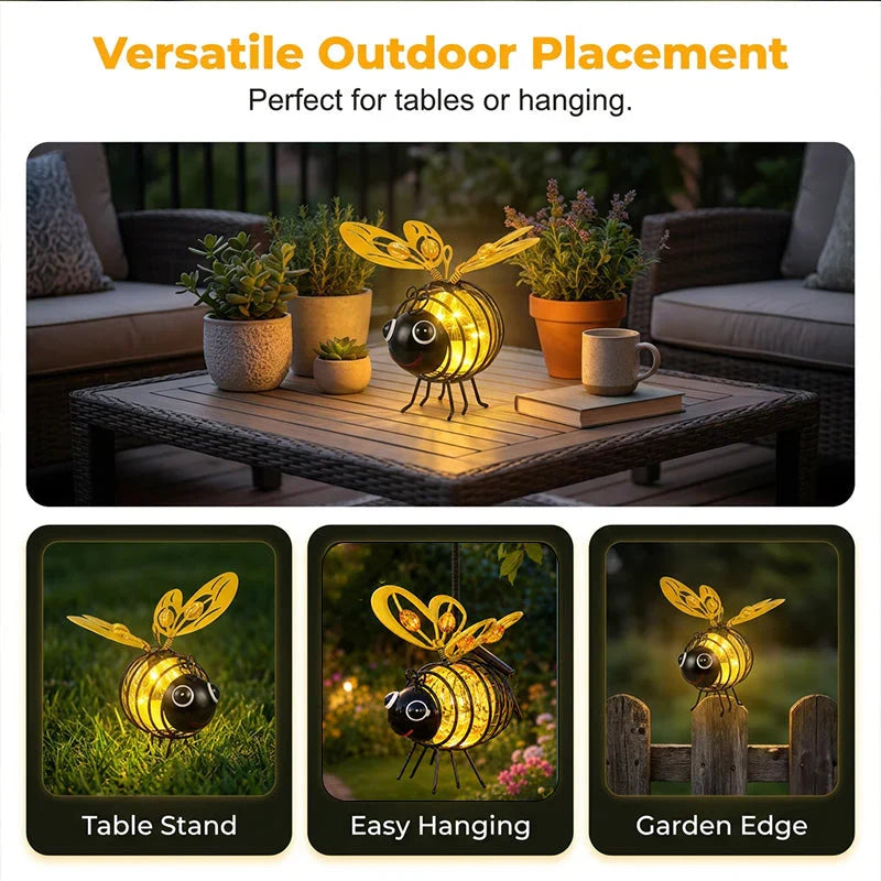🐝Outdoor Hanging Solar Bee Light - Perfect Gift For Plant Lovers Moms Or Literally Anyone Who Smiles❤️
