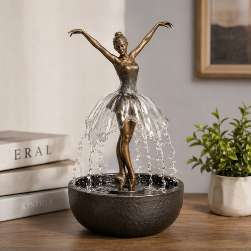 🔥💃 Elegant Ballerina Tabletop Water Fountain for Home & Office Decor💧