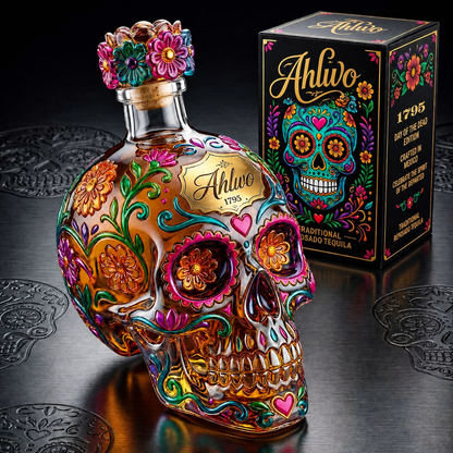 🔥🔥 Father's Day Special:🥃Limited Edition Skull Glass Wine Bottle Bar Ornament