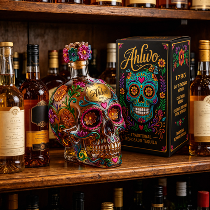 🔥🔥 Father's Day Special:🥃Limited Edition Skull Glass Wine Bottle Bar Ornament