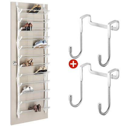 👟  Over-the-Door Shoe Rack Organizer – 24 pockets & tool-free install – Fits standard doors, holds up to 24 pairs – perfect for entryway or closet 🚪✨