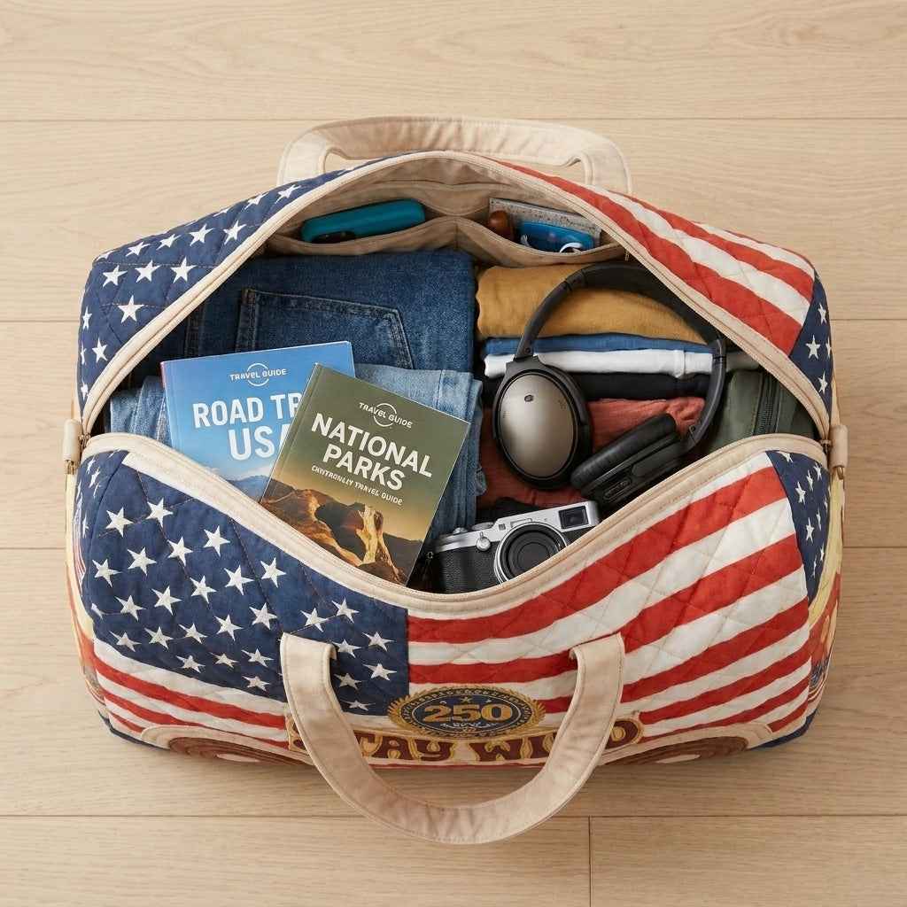 ✨🇺🇸 250th Anniversary Quilted Travel Bag | Lightweight, Spacious & Travel-Ready