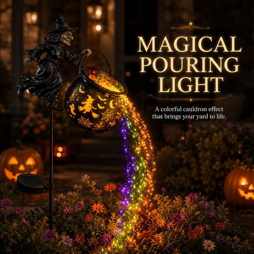 🎉 Halloween Early Bird Special Sale 49% OFF-🧙‍♀️Halloween Witch Cauldron Garden Light