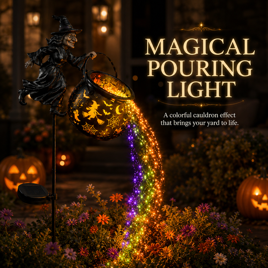 🎉 Halloween Early Bird Special Sale 49% OFF-🧙‍♀️Halloween Witch Cauldron Garden Light