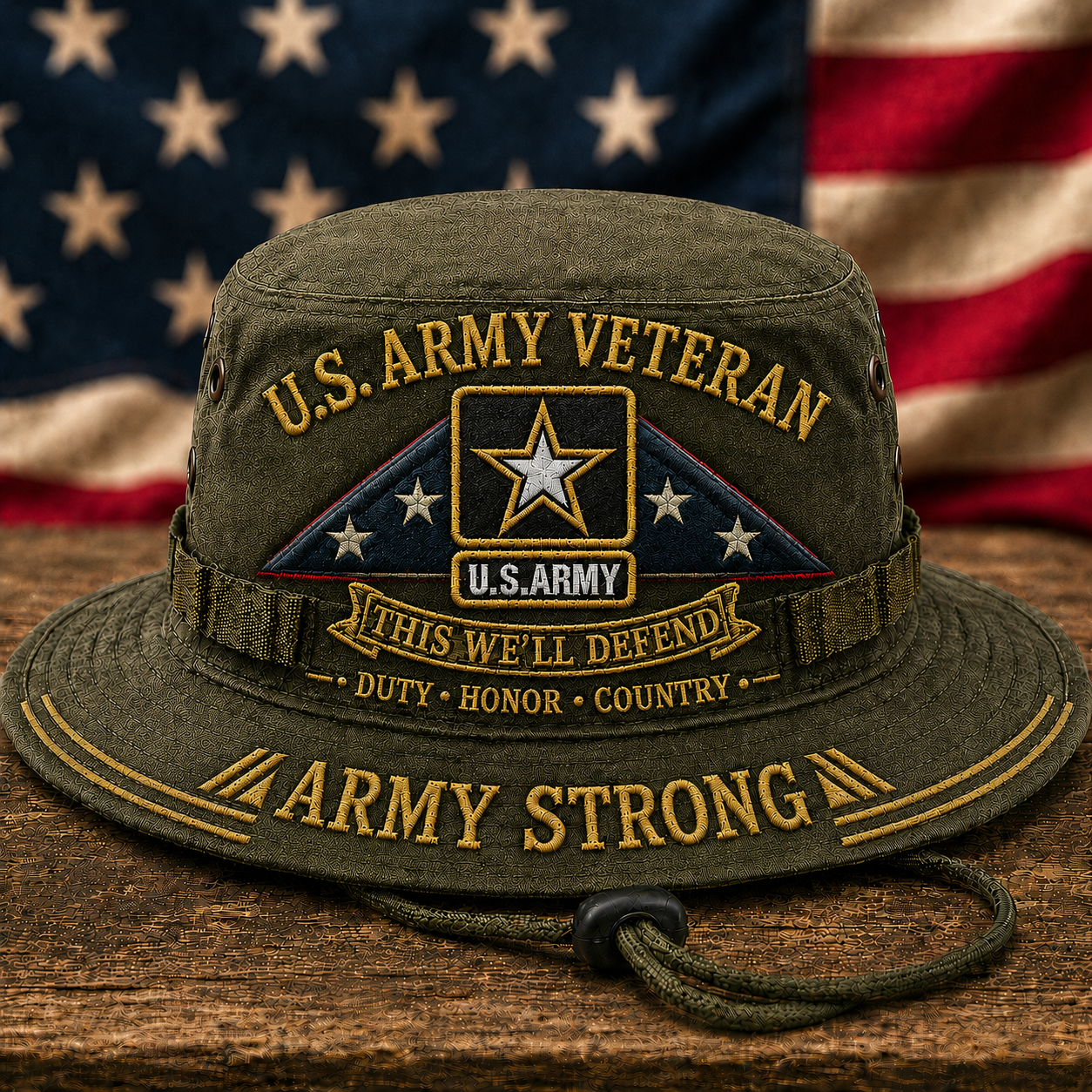 🎖️ U.S. Army Veteran This We’ll Defend Boonie Hat