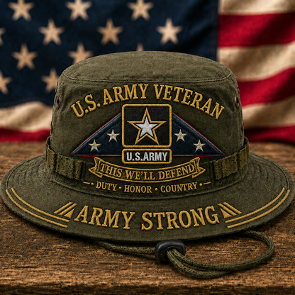🎖️ U.S. Army Veteran This We’ll Defend Boonie Hat