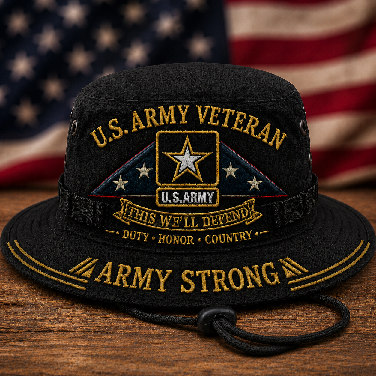 🎖️ U.S. Army Veteran This We’ll Defend Boonie Hat