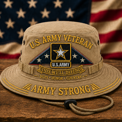🎖️ U.S. Army Veteran This We’ll Defend Boonie Hat