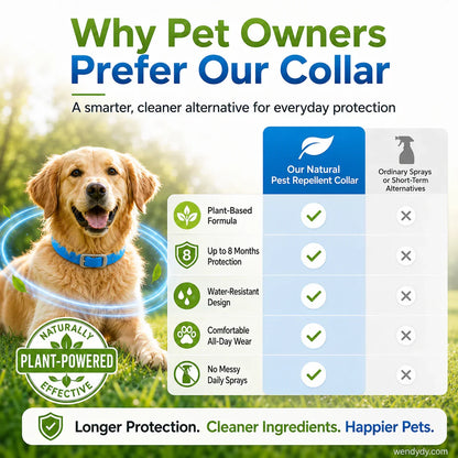 🎉 FLASH DEAL 45% OFF🐶🐱 – Plant-Based Flea & Tick Collar 🌿 Up to 8 Months Protection, Slow-Release Oils, Water-Resistant 💦 Repels Mosquitoes & Larvae, Comfortable & Safe for Daily Wear 🐕