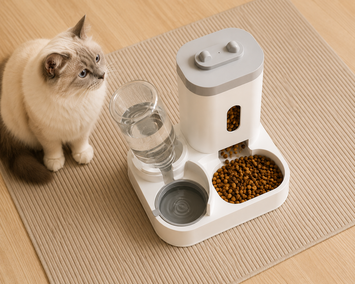 PAWPET Otomatik Besleyici Kedi ve Köpek Besleme Seti