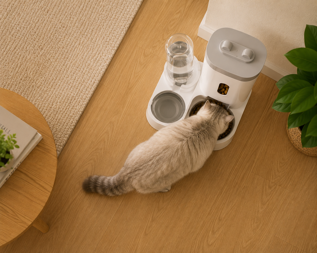 PAWPET Otomatik Besleyici Kedi ve Köpek Besleme Seti