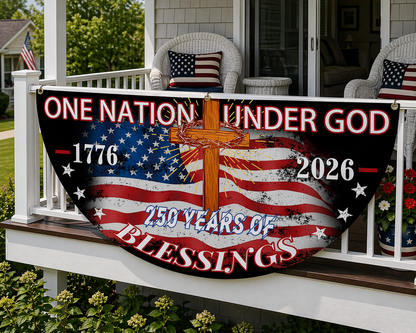 🎉 Celebrate USA’s 250th – Patriotic Half Round Banner 🦅