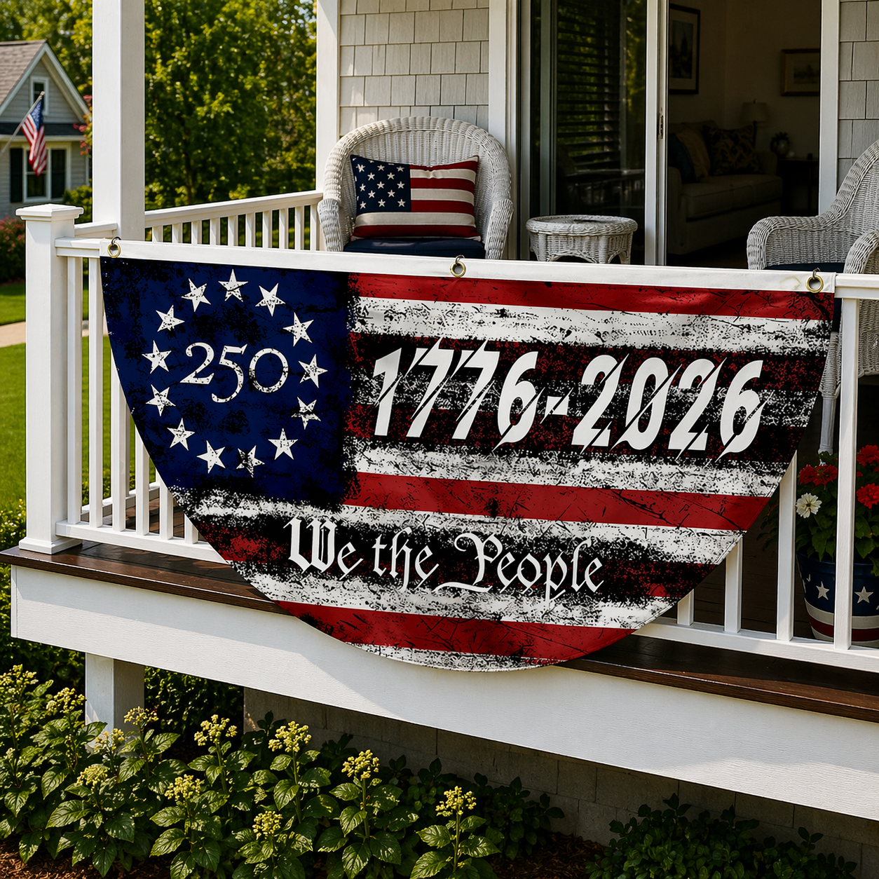 🎉 Celebrate USA’s 250th – Patriotic Half Round Banner 🦅