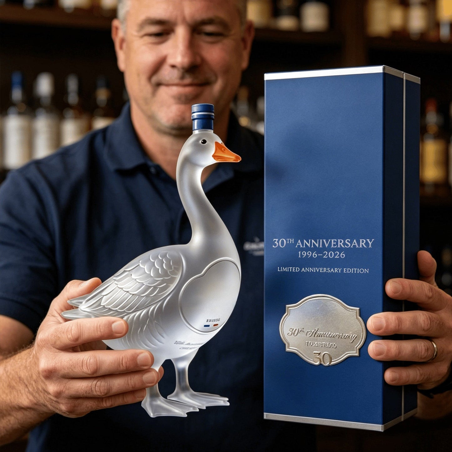 30th Anniversary Limited-Time Offer-🪿Glass Craft Anniversary 3D Sculpted Vodka Bottle