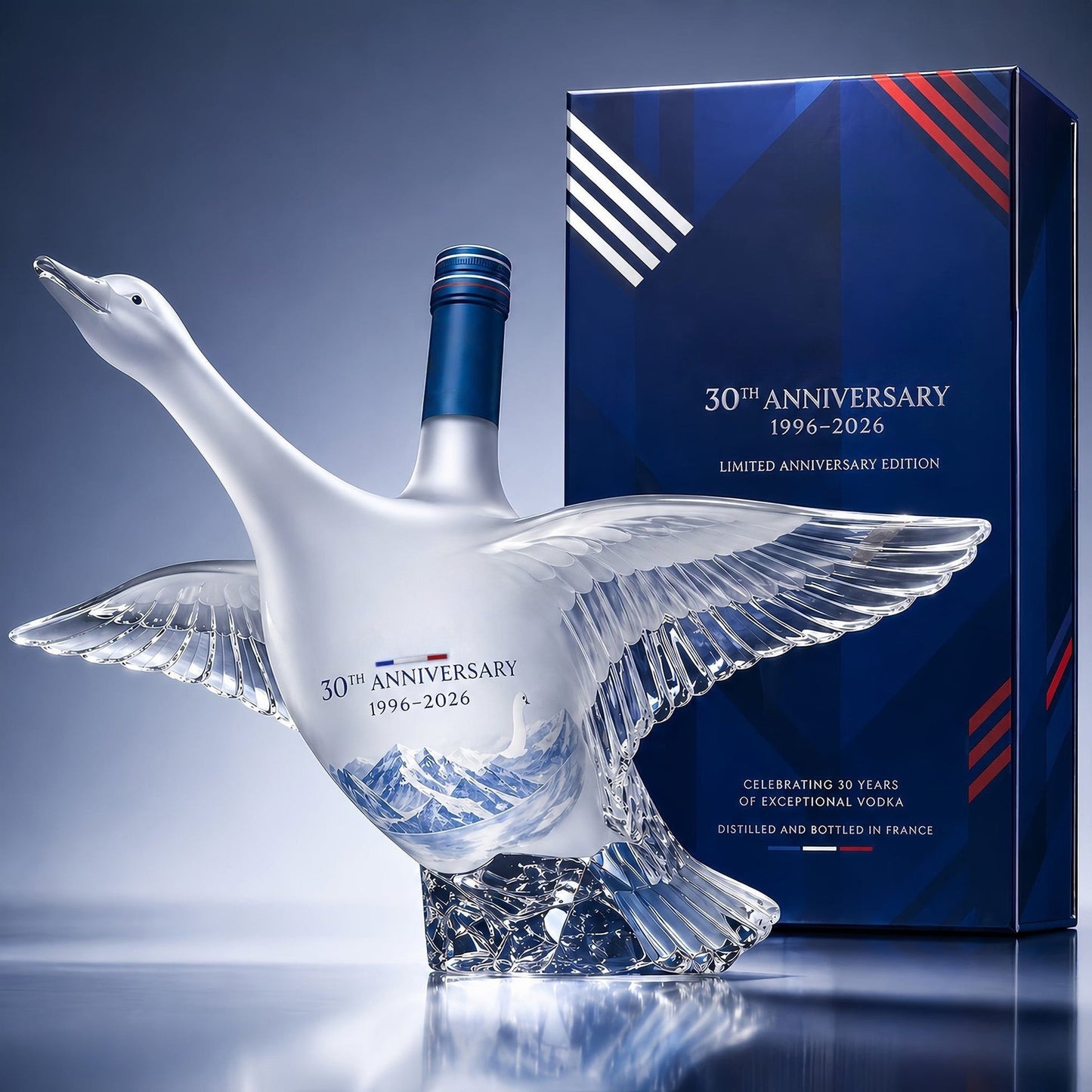 30th Anniversary Limited-Time Offer-🪿Glass Craft Anniversary 3D Sculpted Vodka Bottle