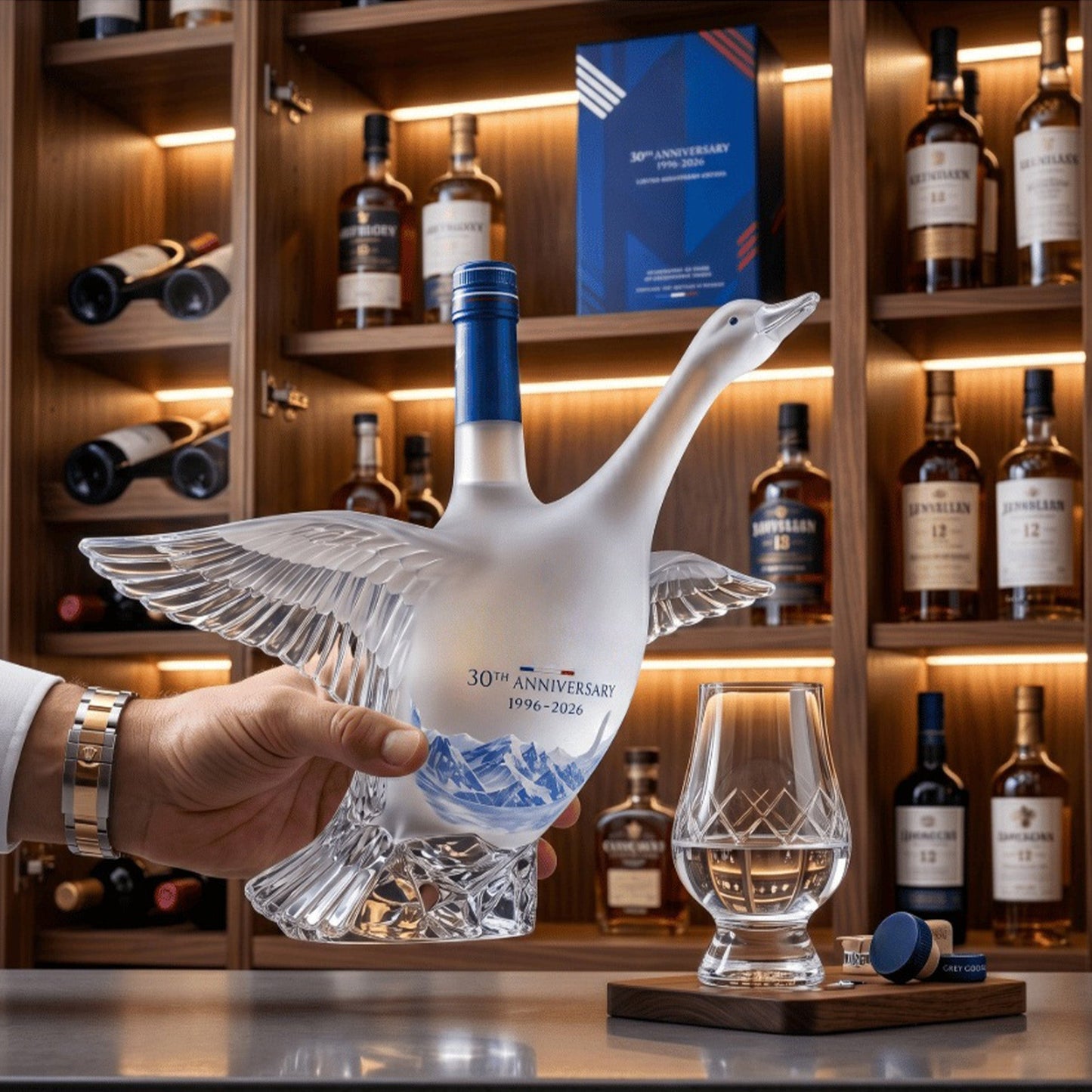 30th Anniversary Limited-Time Offer-🪿Glass Craft Anniversary 3D Sculpted Vodka Bottle