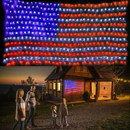 American Flag Lights Outdoor 420 LED String Lights Party Decor