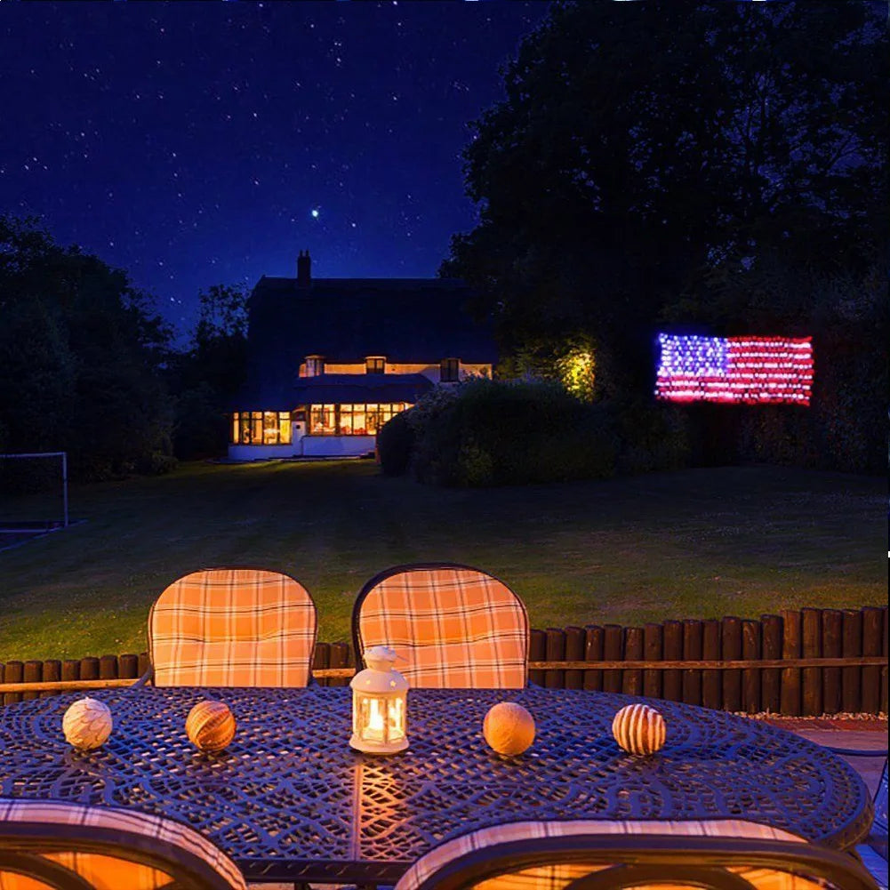 American Flag Lights Outdoor 420 LED String Lights Party Decor