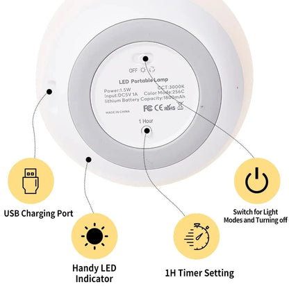 Egg Baby Night Light with 7 Dimmable Colors