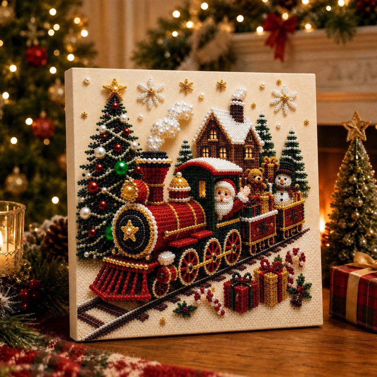 Christmas Diamond Painting Art Kit with Frame