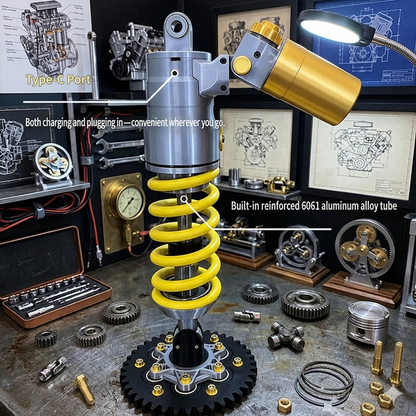 🔥 50% OFF Today | 💡 Adjustable Suspension Shock LED Lamp | Unique Decor for Gaming Rooms & Car Fans