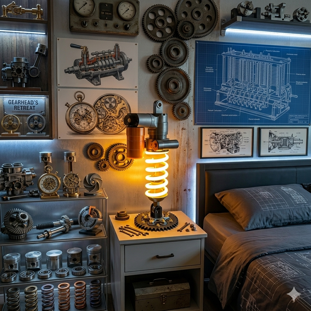 🔥 50% OFF Today | 💡 Adjustable Suspension Shock LED Lamp | Unique Decor for Gaming Rooms & Car Fans