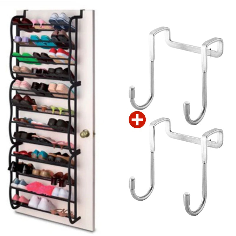 👟  Over-the-Door Shoe Rack Organizer – 24 pockets & tool-free install – Fits standard doors, holds up to 24 pairs – perfect for entryway or closet 🚪✨