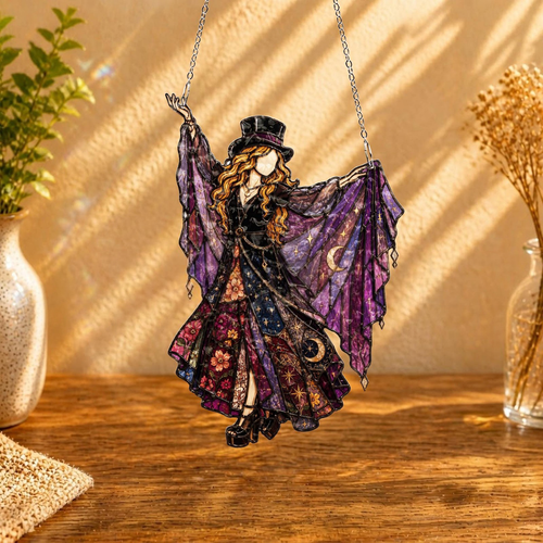 💥💃 Stevie Nicks 🤘 Handmade Spinning Suncatcher Boho Home Decor