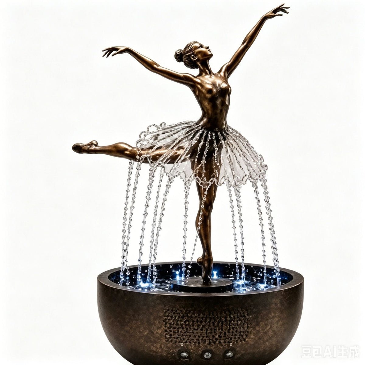 🔥💃 Elegant Ballerina Tabletop Water Fountain for Home & Office Decor💧