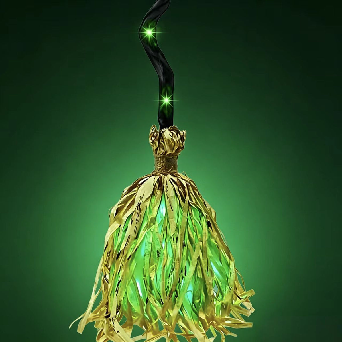 ✨ Magic Animated Witch Broom Halloween Decoration