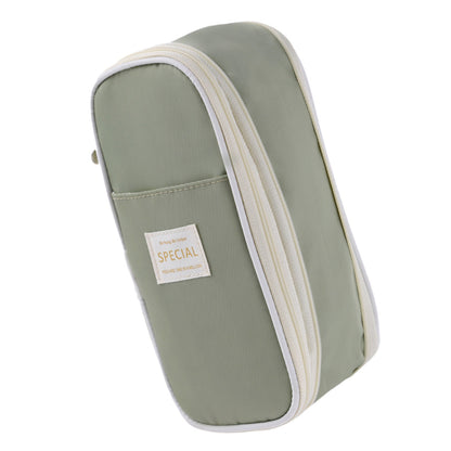 Large Capacity Double-Layer Macaron Stationery Box