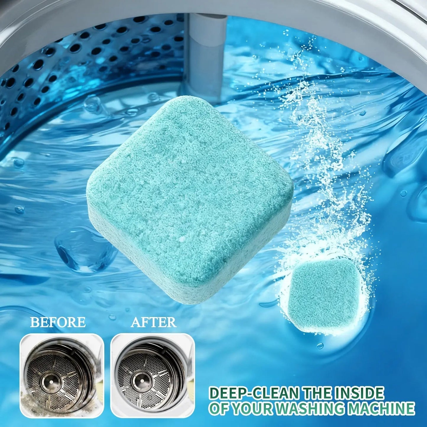 🔥24pcs  Powerful Washer Deep Cleaner Tablets – Eliminate Hidden Bacteria & Bad Smells Fast