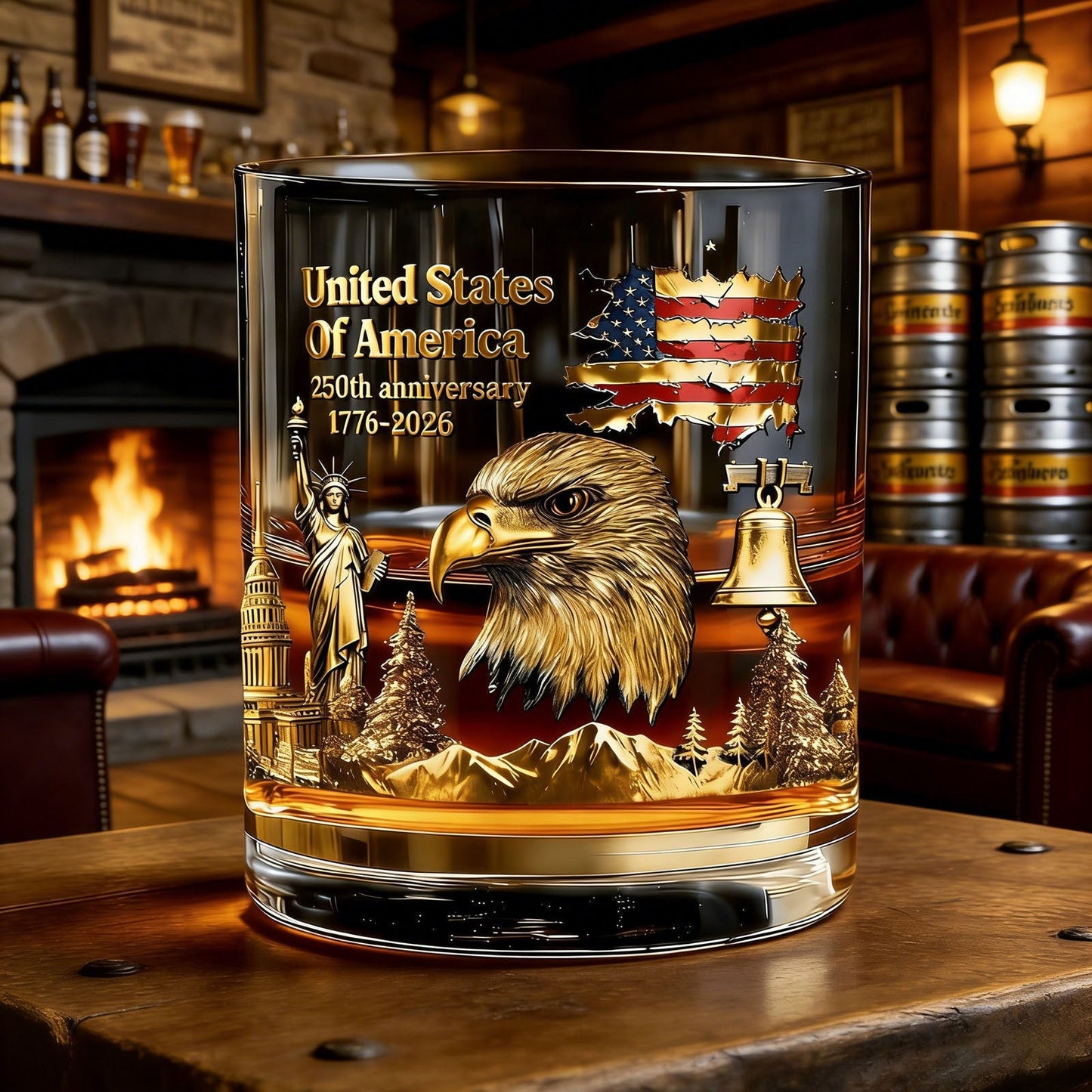 🏆 66K+ Sold ⚡ 250th Anniversary Patriotic Whiskey Glass (1776–2026) 🎁