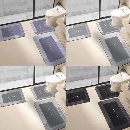 🏆Last Day Sale -50% OFF⚡3-Piece Anti-Slip Bathroom Mat Set – Quick-Dry U-Shaped Toilet & Floor Mats