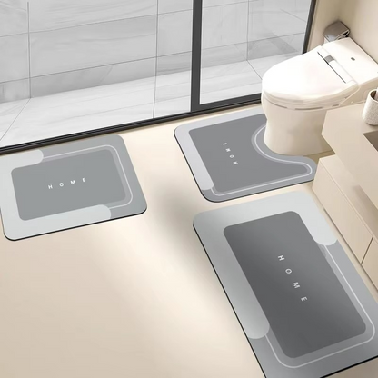 🏆Last Day Sale -50% OFF⚡3-Piece Anti-Slip Bathroom Mat Set – Quick-Dry U-Shaped Toilet & Floor Mats