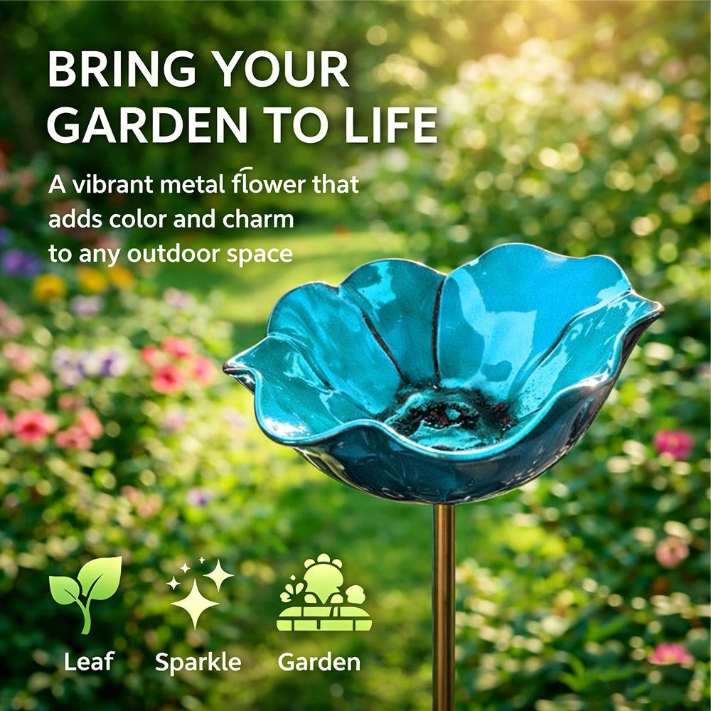 🔥2026 Mother's Day Gifts 50% Off🔥Handmade Metal Flower Garden Stake🐦