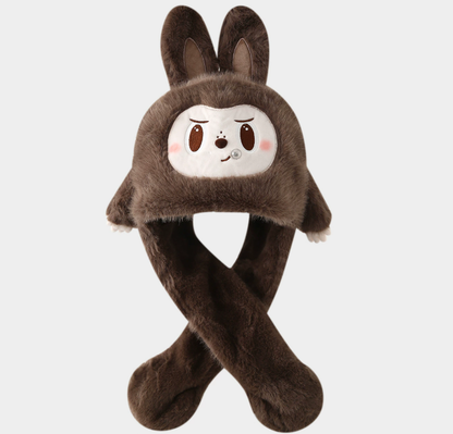 The "Snot Bubble" Monster: Ultra-Plush 2-in-1 Winter Hoodie Scarf for Kids (Age 3-12)