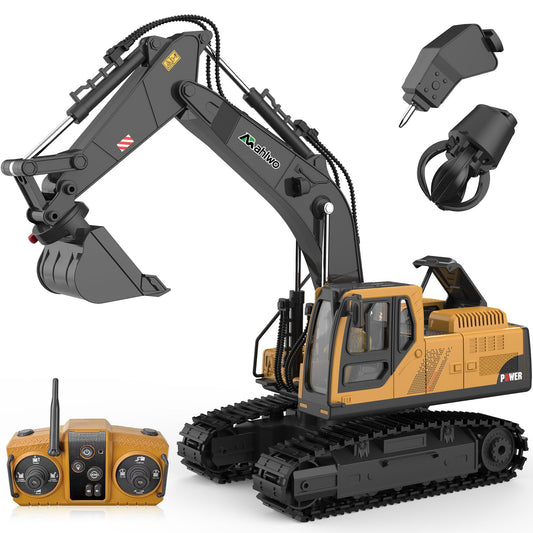 Father's Day Special: 3 in 1 Remote Control Excavator Toy with Metal Bucket/Claw/Drill