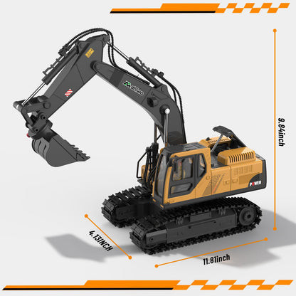 Father's Day Special: 3 in 1 Remote Control Excavator Toy with Metal Bucket/Claw/Drill