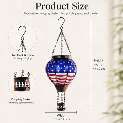 🎆 250th Anniversary Solar Hot Air Balloon Lantern | Patriotic Edition