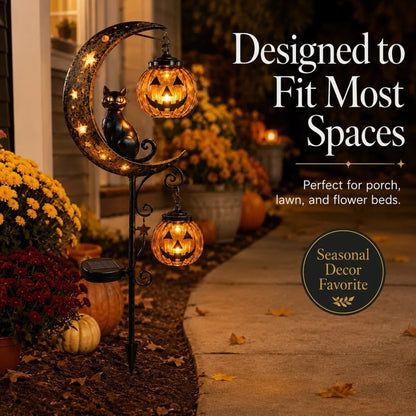 🎃Halloween Early Bird Special Sale 49% OFF-Pumpkin Moon Garden Stake Light🔥