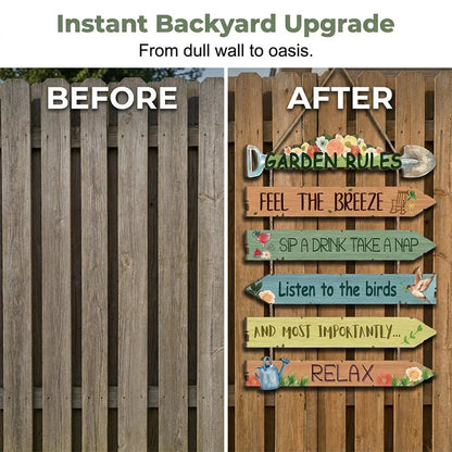 🏡⏰Last Day 60% OFF-Rustic Wooden Garden Hanging Sign Wall Decor Plaque