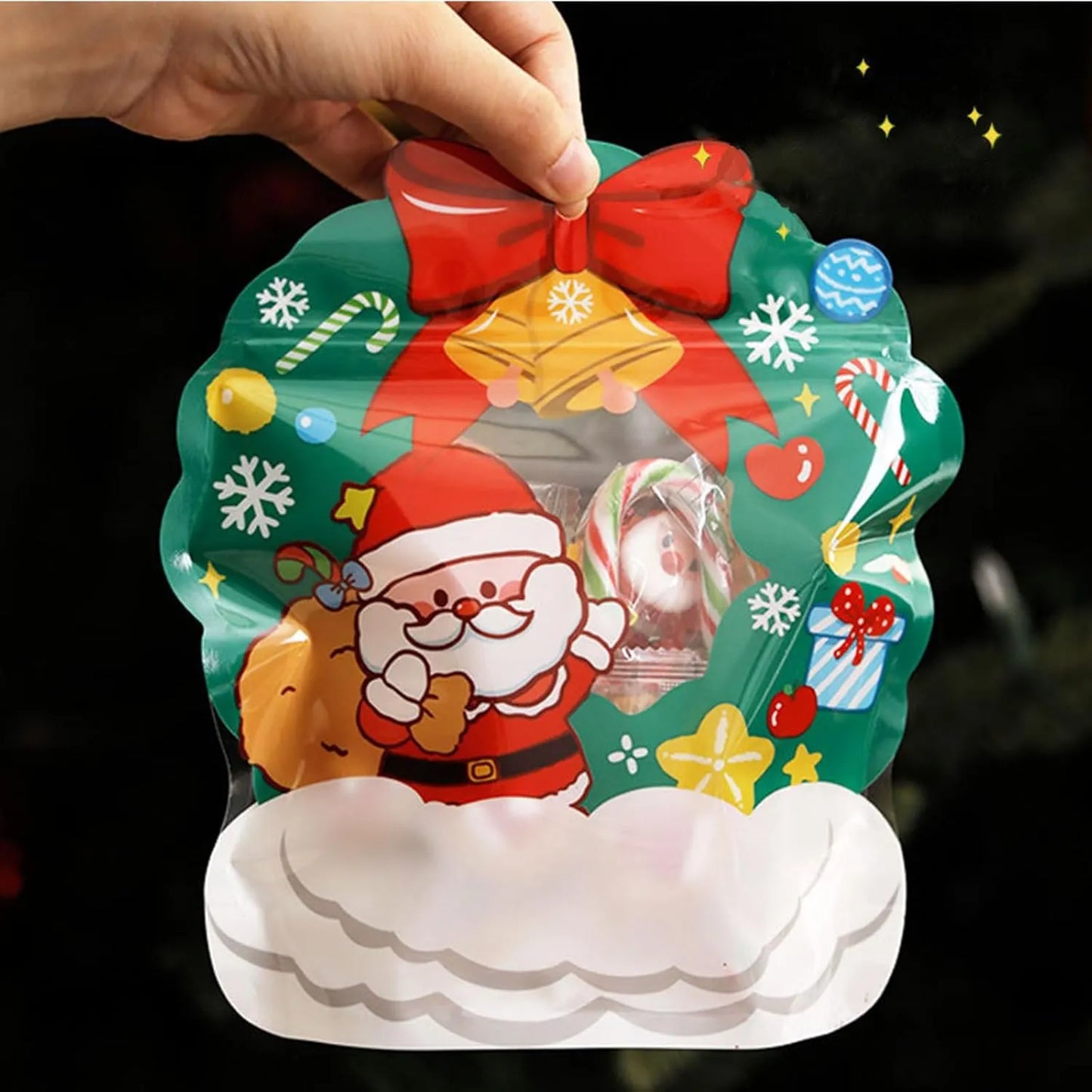 🎄Christmas Treat Bags, Kids Xmas Sealable Bags With Handle ❄️