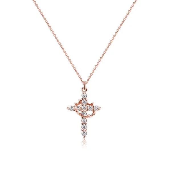 💖Rotated Crown Cross Necklace – Special Gift for Mom