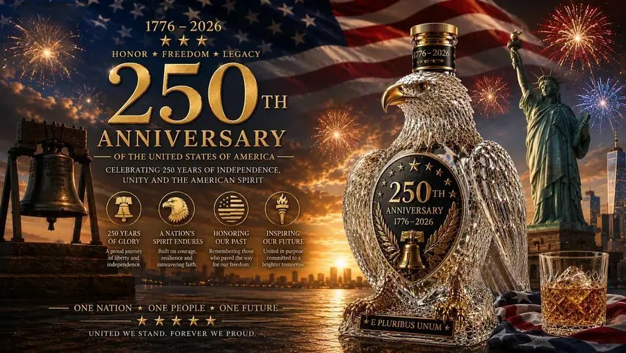 Eagle Whiskey Bottle🦅American Eagle 250th Anniversary Commemorative Bottle