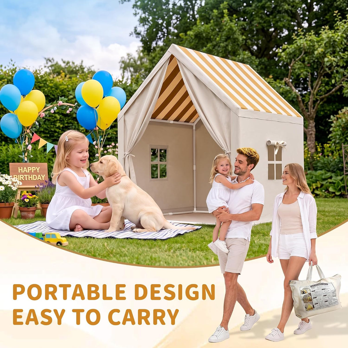 Kids Play Tent, Indoor Toddler Play Tents for Kids, Tent Playhouse