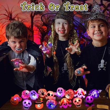 🎁LED Light Halloween Glowing Ring😍Set of 50 PCS
