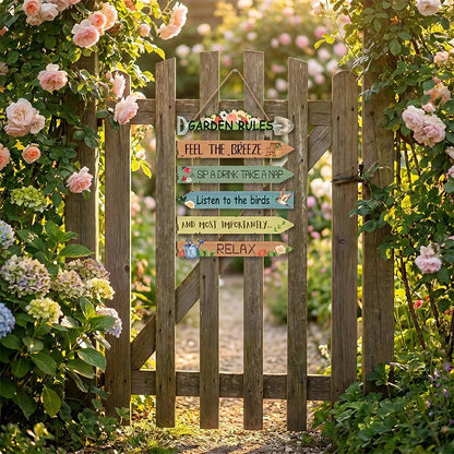 🏡⏰Last Day 60% OFF-Rustic Wooden Garden Hanging Sign Wall Decor Plaque